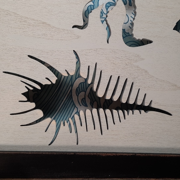 Wood Wall Art Nathan Murrell Hand Crafted Sea Life Creatures Home Decoration - Picture 2 of 8
